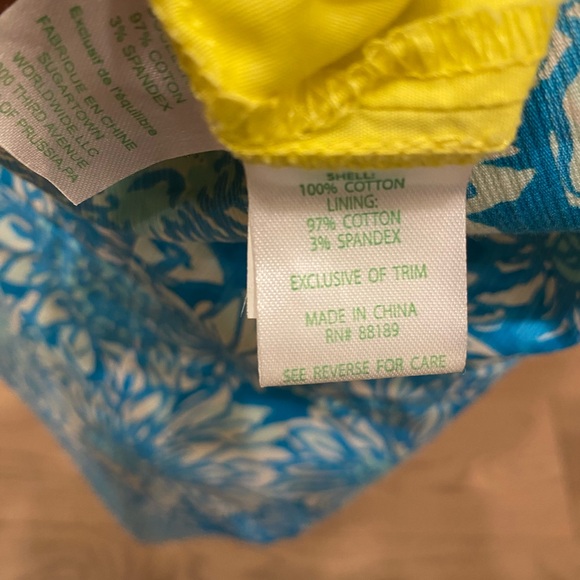 Lilly Pulitzer Blue and White Floral Mini Skort Dress, Size 2 - Picture 14 of 15